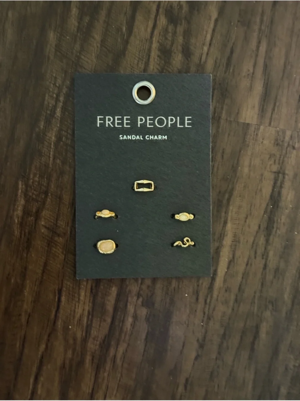 Free People Gold sandal charm set